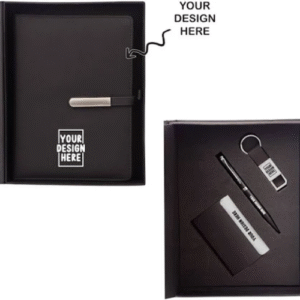 Black 4‑in‑1 Power Bank / Notebook / Diary Combo