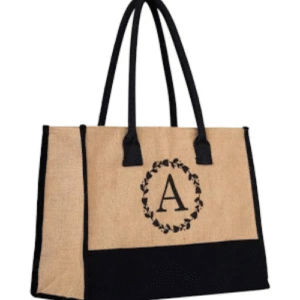ECOPEDIA Jute Office/Lunch‑box Bag w/ Zip & Pocket