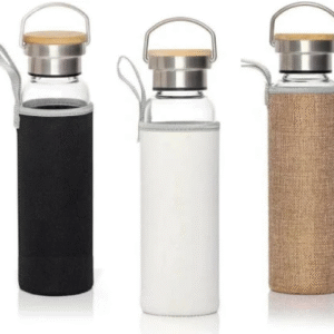 FLOHA Glass Bottle with Sleeve (Custom‑Logo)