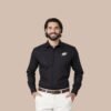 Black Shirt in PC Suiting Fabric – Formal Wear