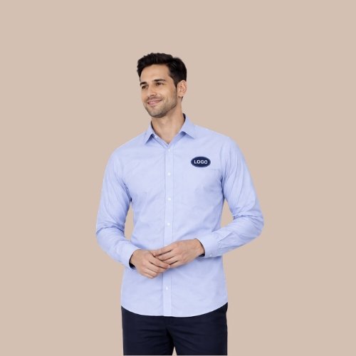 Drizzle Blue Fil-à-Fil Shirt
