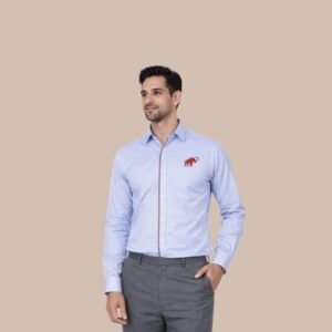 Light Blue Fil-à-Fil Shirt