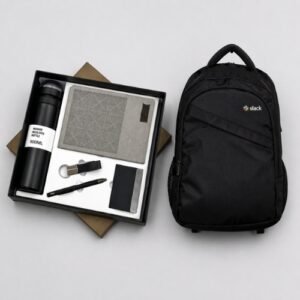 Premium Backpack Gift Set with Bottle & Wallet