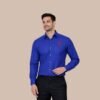 Royal Blue Shirt in PC Suiting Fabric – Formal Wear